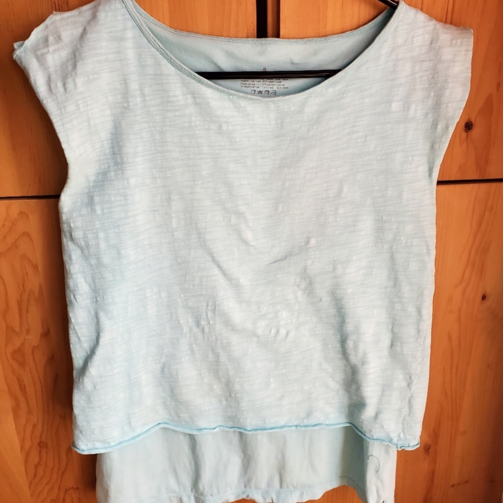 Neon Buddha Seafoam Green Sleeveless Double Layered Top size XS